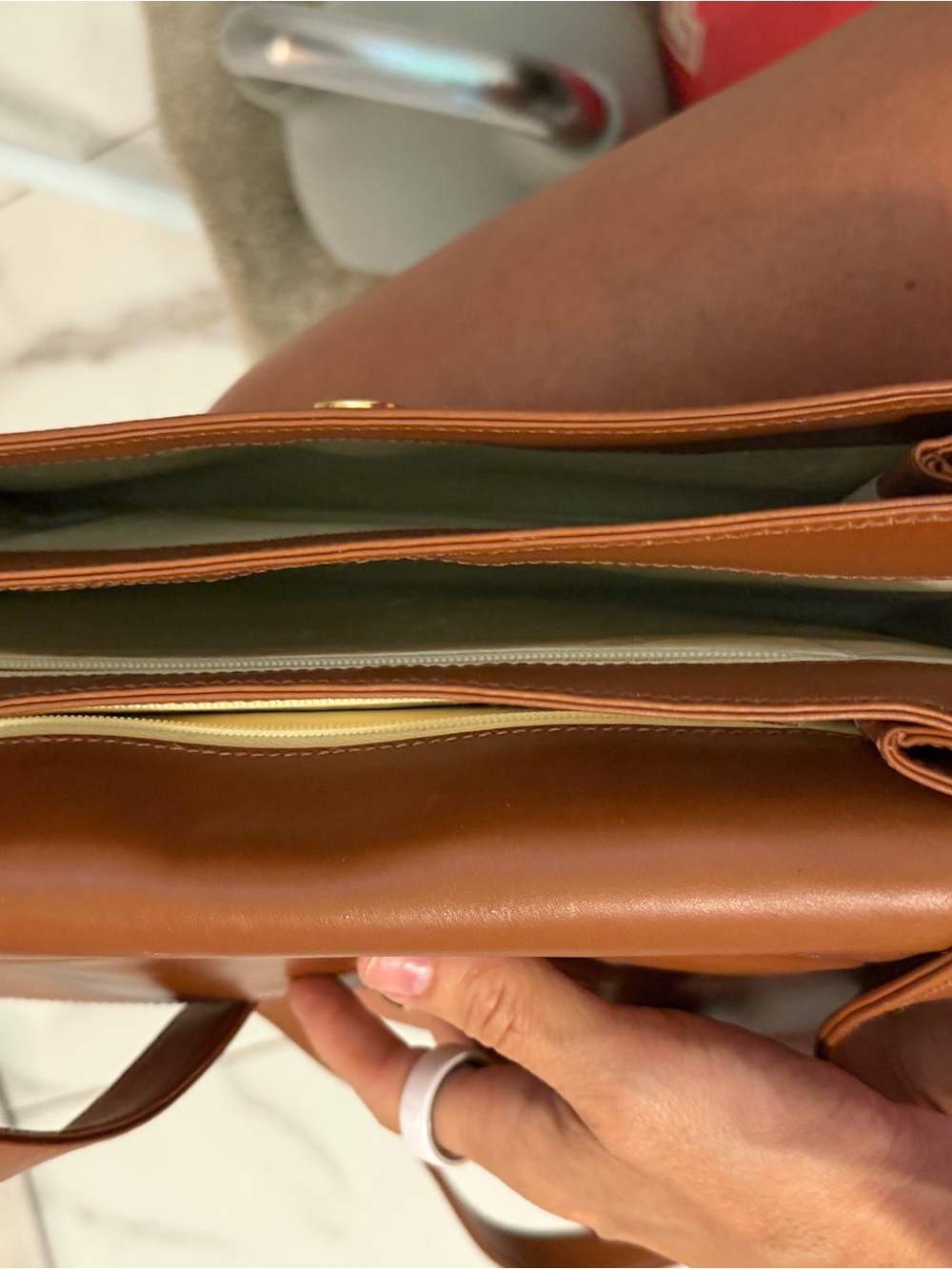 Everyday Leather Crossbody Bag in Brown - Picture 8 of 14